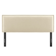 Camille Upholstered Linen Blend Full Size Headboard in Linen