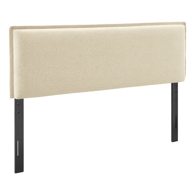 Camille Upholstered Linen Blend Full Size Headboard in Linen