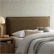 Camille Striped Linen Blend Full Size Headboard in Earth Stripe
