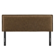 Camille Striped Linen Blend Full Size Headboard in Earth Stripe