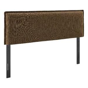Camille Striped Linen Blend Full Size Headboard in Earth Stripe