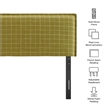 Camille Checkered Linen Blend Full Size Headboard in Artichoke Windowpane Check