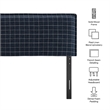 Camille Checkered Linen Blend Full Size Headboard in Denim Windowpane Check