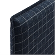 Camille Checkered Linen Blend Full Size Headboard in Denim Windowpane Check