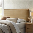 Camille Checkered Linen Blend Full Size Headboard in Hemp Windowpane Check