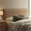 Camille Upholstered Linen Blend Queen Size Headboard in Almond