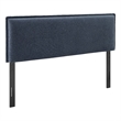 Camille Upholstered Linen Blend Queen Size Headboard in Denim