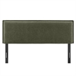 Camille Upholstered Linen Blend Queen Size Headboard in Sage