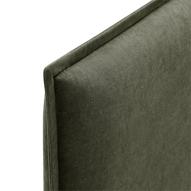 Camille Upholstered Linen Blend Queen Size Headboard in Sage