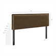 Camille Striped Linen Blend Queen Size Headboard in Earth Stripe