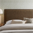 Camille Striped Linen Blend Queen Size Headboard in Earth Stripe