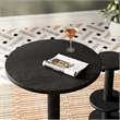 Neo 31 Inch Round Indoor - Outdoor Patio Wood Bar Table in Black