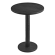 Neo 31 Inch Round Indoor - Outdoor Patio Wood Bar Table in Black