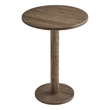 Neo 31 Inch Round Indoor - Outdoor Patio Wood Bar Table in Cocoa Brown