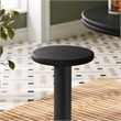 Neo 15 Inch Round Indoor - Outdoor Patio Wood Bar Stools in Black
