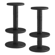 Neo 15 Inch Round Indoor - Outdoor Patio Wood Bar Stools in Black