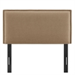 Camille Upholstered Linen Blend Twin Size Headboard in Almond