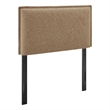 Camille Upholstered Linen Blend Twin Size Headboard in Almond