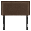 Camille Upholstered Linen Blend Twin Size Headboard in Cocoa