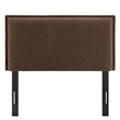 Camille Upholstered Linen Blend Twin Size Headboard in Cocoa
