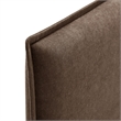 Camille Upholstered Linen Blend Twin Size Headboard in Cocoa