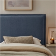 Camille Upholstered Linen Blend Twin Size Headboard in Denim