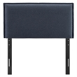 Camille Upholstered Linen Blend Twin Size Headboard in Denim