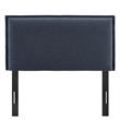 Camille Upholstered Linen Blend Twin Size Headboard in Denim