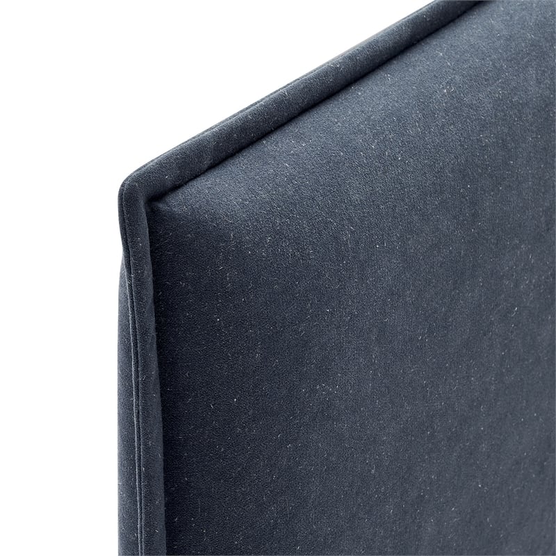 Camille Upholstered Linen Blend Twin Size Headboard in Denim