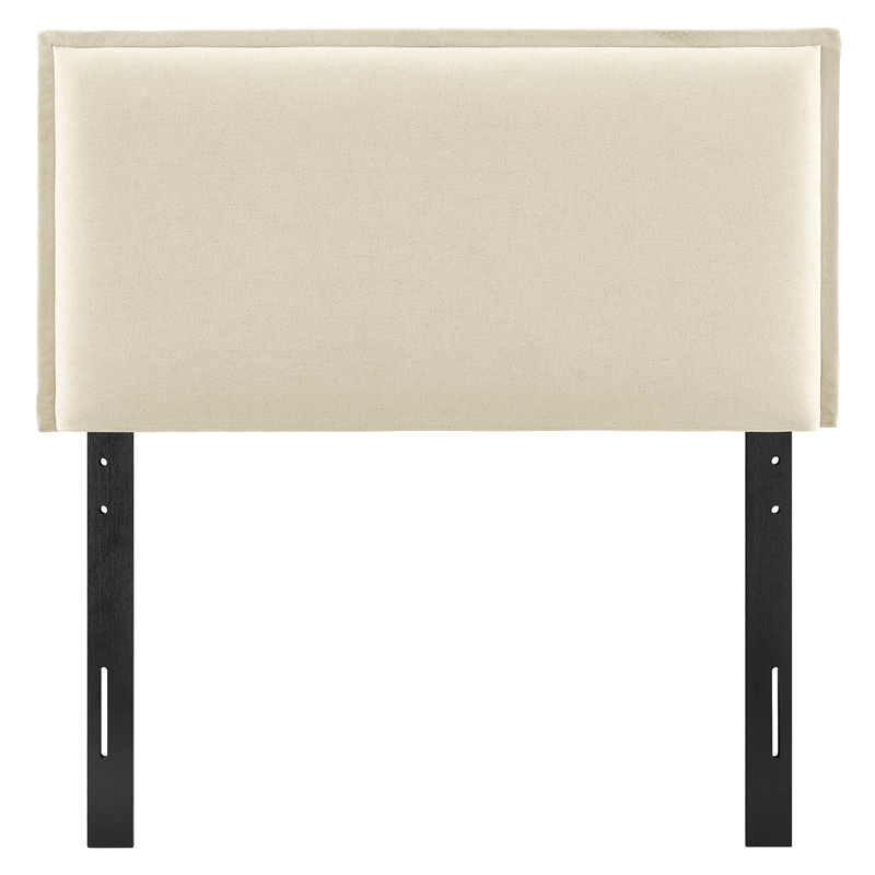 Camille Upholstered Linen Blend Twin Size Headboard in Linen