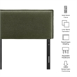 Camille Upholstered Linen Blend Twin Size Headboard in Sage