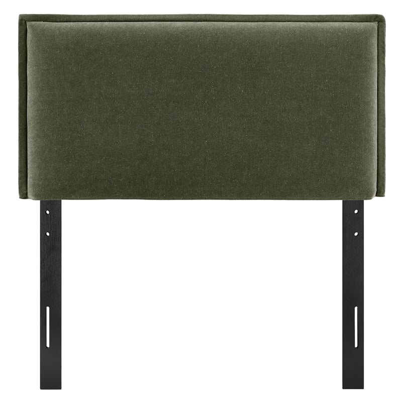 Camille Upholstered Linen Blend Twin Size Headboard in Sage