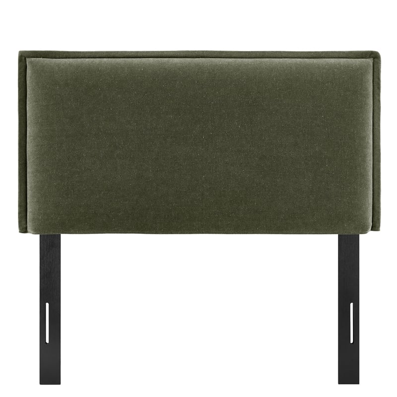 Camille Upholstered Linen Blend Twin Size Headboard in Sage