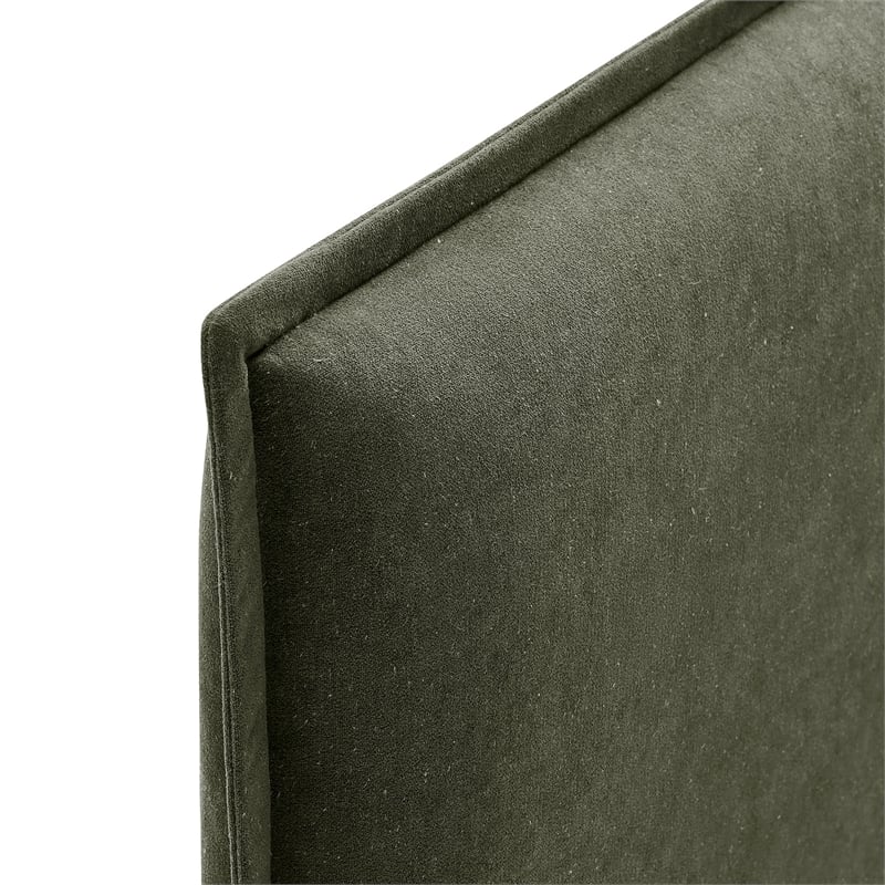 Camille Upholstered Linen Blend Twin Size Headboard in Sage
