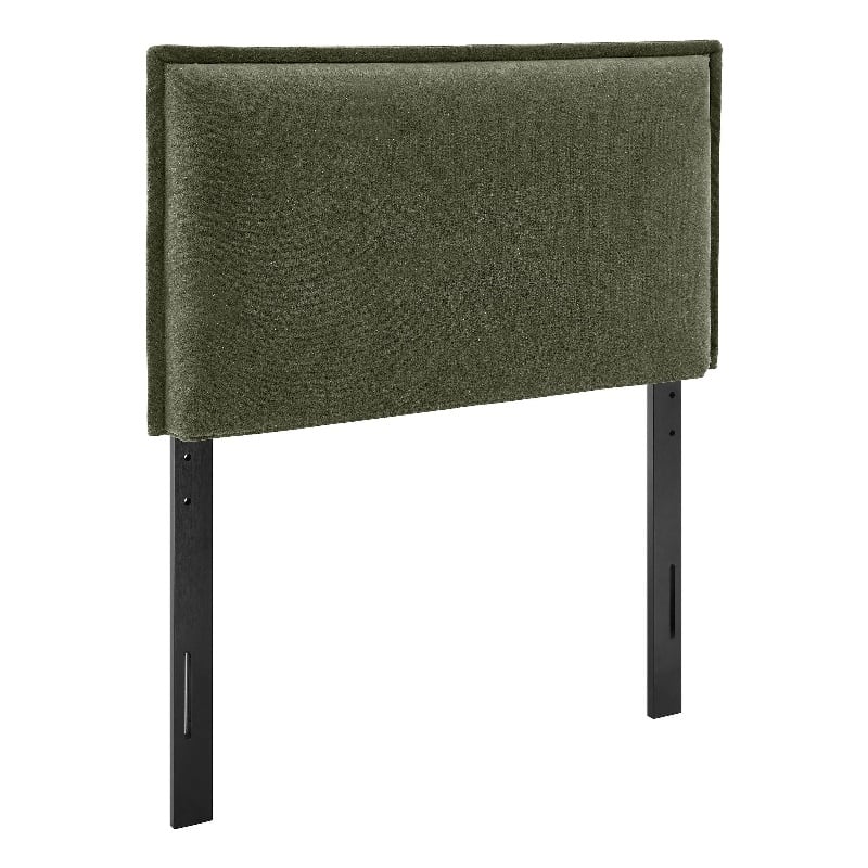 Camille Upholstered Linen Blend Twin Size Headboard in Sage