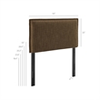 Camille Striped Linen Blend Twin Size Headboard in Earth Stripe