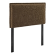 Camille Striped Linen Blend Twin Size Headboard in Earth Stripe