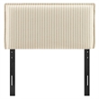 Camille Striped Linen Blend Twin Size Headboard in Oatmeal Stripe