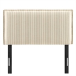Camille Striped Linen Blend Twin Size Headboard in Oatmeal Stripe
