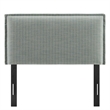 Camille Striped Linen Blend Twin Size Headboard in Spa Blue Stripe