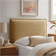 Camille Checkered Linen Blend Twin Size Headboard in Hemp Windowpane Check