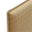 Camille Checkered Linen Blend Twin Size Headboard in Hemp Windowpane Check