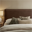 Camille Upholstered Linen Blend Full Size Headboard in Cocoa