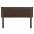 Camille Upholstered Linen Blend Full Size Headboard in Cocoa