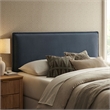 Camille Upholstered Linen Blend Full Size Headboard in Denim