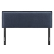 Camille Upholstered Linen Blend Full Size Headboard in Denim