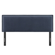 Camille Upholstered Linen Blend Full Size Headboard in Denim
