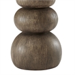 Pietra Indoor Outdoor Round Side Table in Dark Emperador Marble