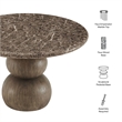 Pietra Indoor Outdoor Round Dining Table in Dark Emperador Marble