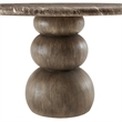 Pietra Indoor Outdoor Round Dining Table in Dark Emperador Marble